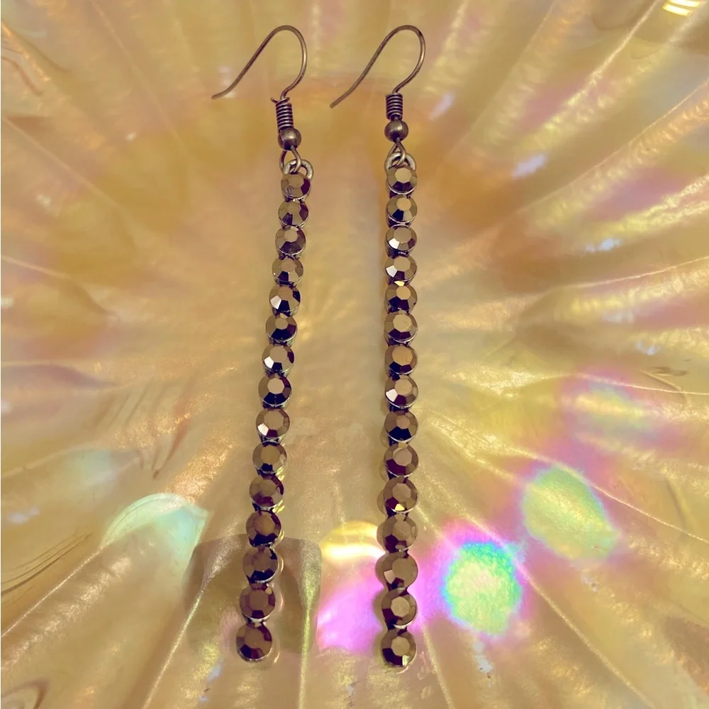 Bronze Rhinestone Ring & Earring Set - Picture 7 of 9